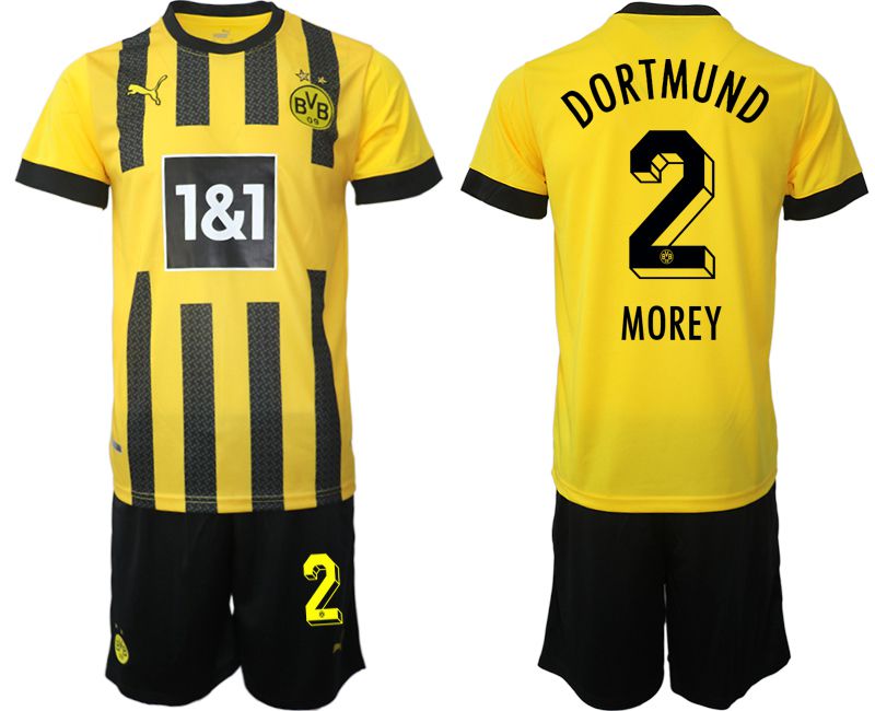 Men 2022-2023 Club Borussia Dortmund home yellow 2 Soccer Jersey